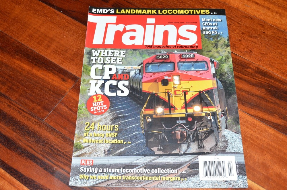 railroad magazine Trains 2022 March EMD CP-KCS