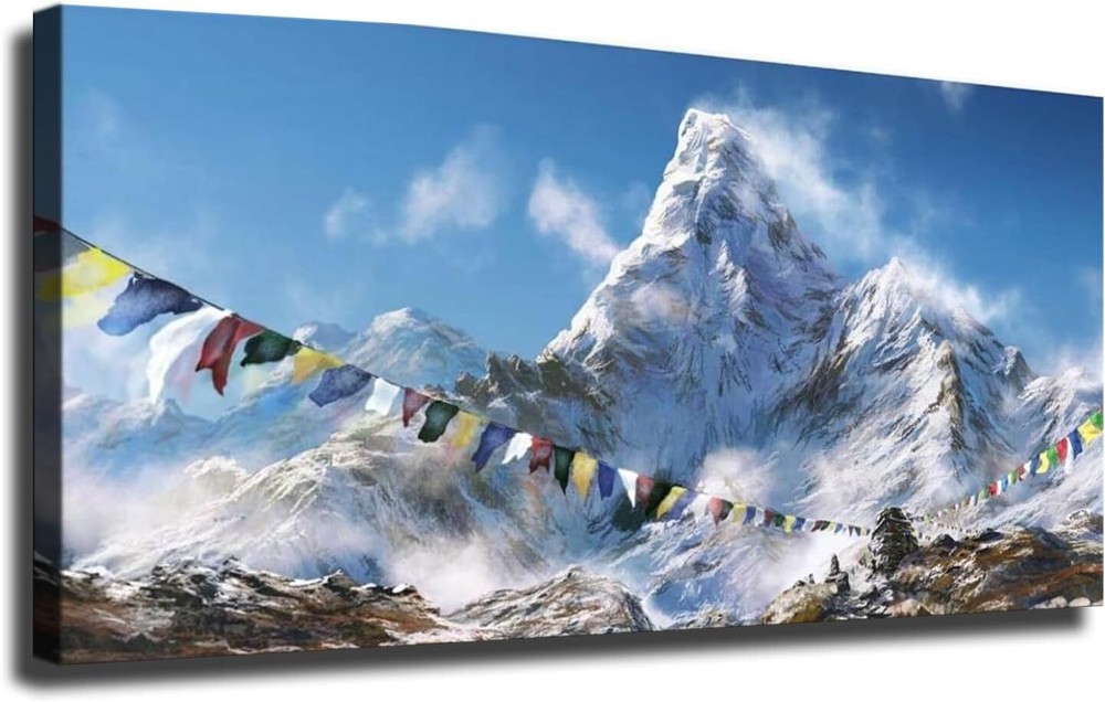 Mount Everest World's Tallest Mountain Canvas Art Modern Wall Decor