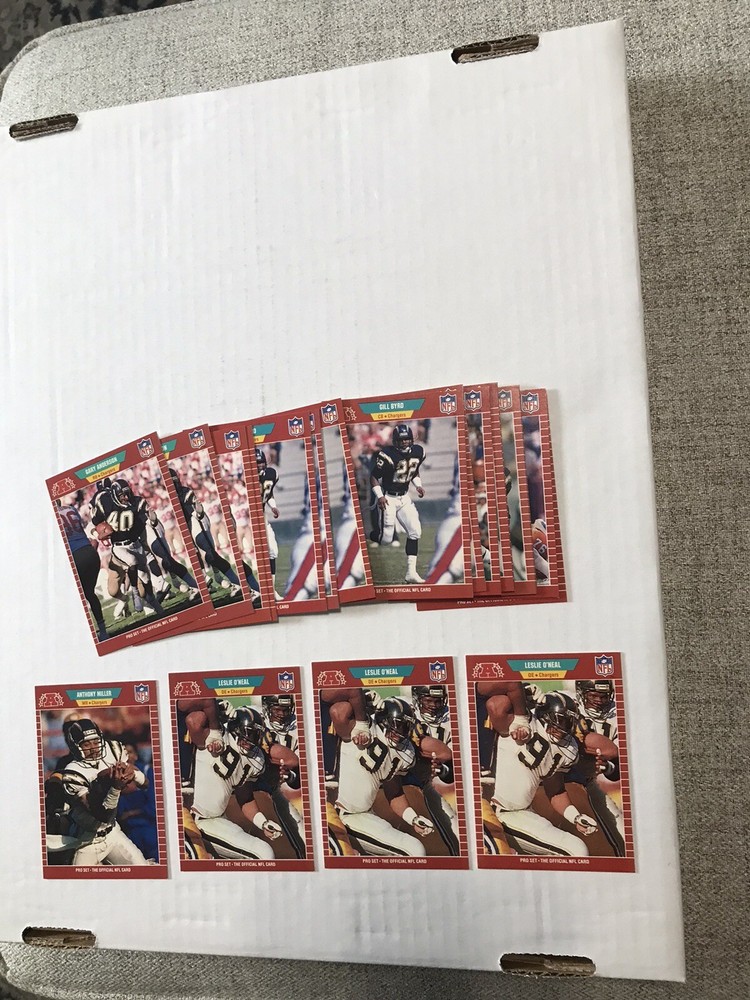 1989 Pro Set Football Series 1 San Diego Chargers Team Lot Of 24 Leslie O’Neal C
