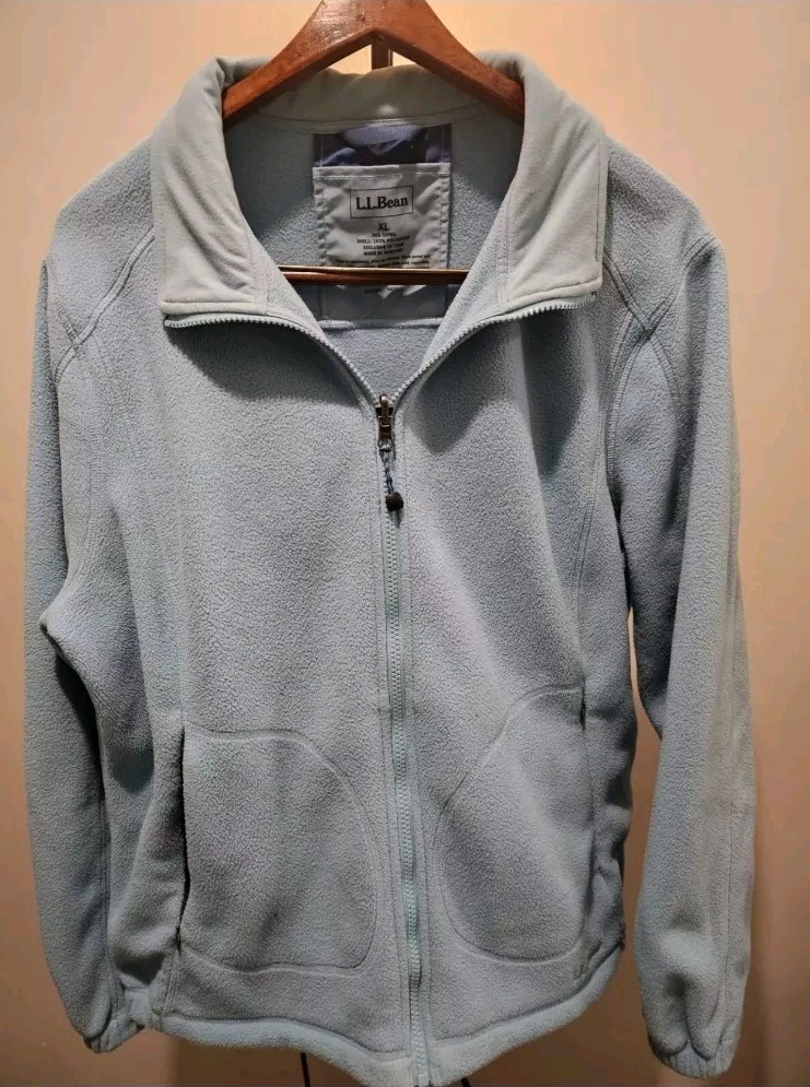 LL Bean Women’s Sweater Fleece Full Zip Jacket Size XL