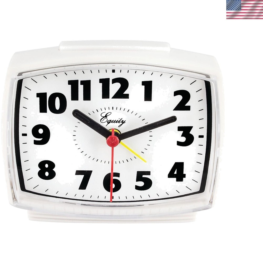 Slim Corded Silent Alarm Clock - Modern Design & Easy-to-Use Features
