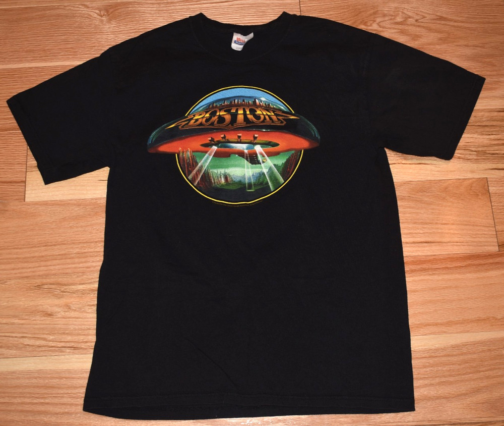 Boston Band Shirt Mens XL Black 2006 Tour Concert Graphic Tee Rock Music 1978