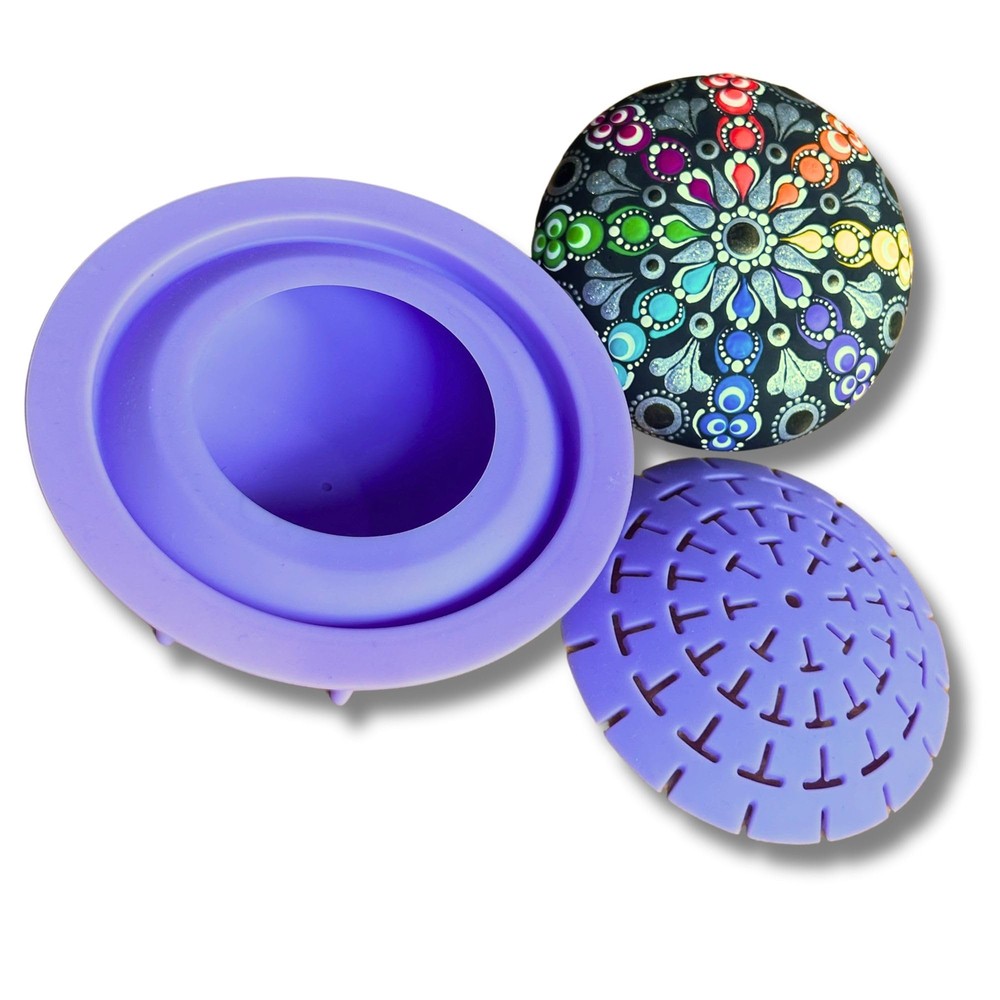 Dome Mold for Smooth Pebble Art - DIY Casting Stones - Mandala Craft
