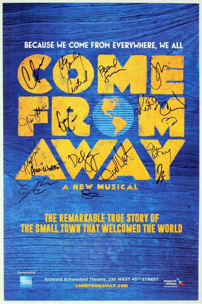 COME FROM AWAY Full Broadway Cast Jenn Colella Signed Poster