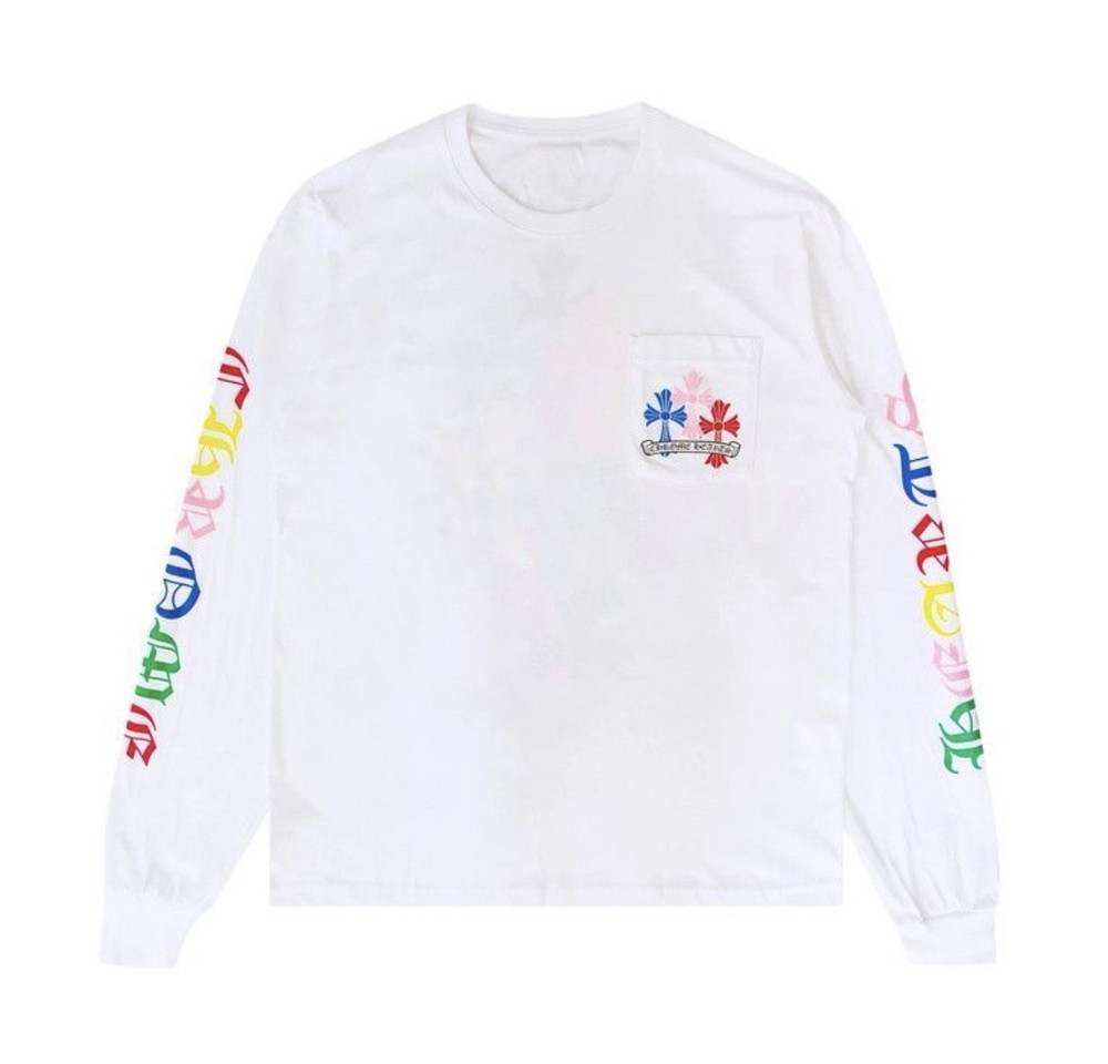 White Chrome Multicolor  Long Sleeve T-Shirt Size M (open to negotiate)