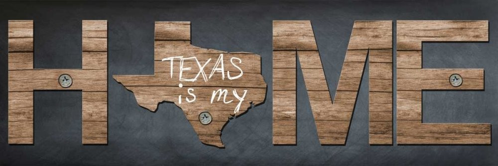 Texas Home Landscape Poster Print by Sheldon Lewis - 8x24 Wall Art