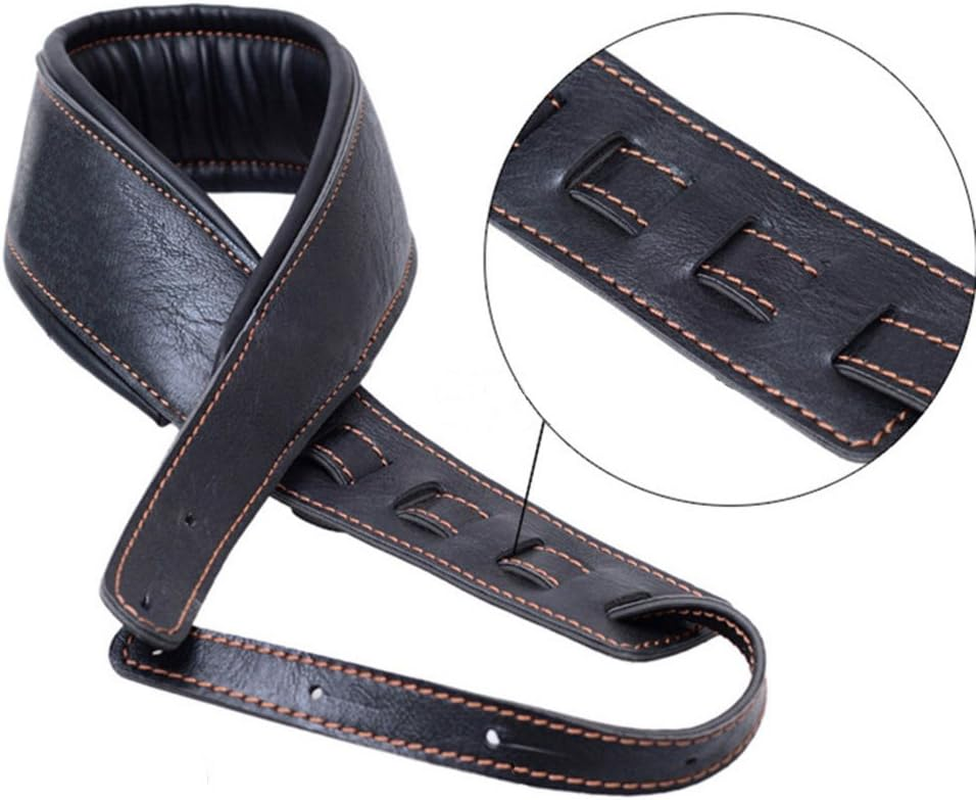 Guitar Strap,Soft Leather Guitar Strap&Bass Strap with 3.5