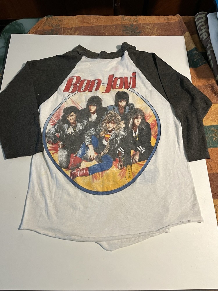 Used 1987 Bon Jovi Slippery When Wet Concert Tour T-Shirt