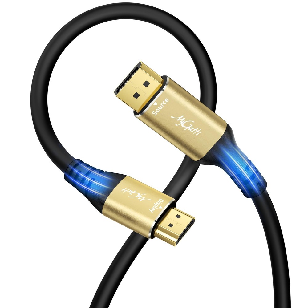 4K DisplayPort to HDMI Cable 6FT Uni-Directional Video Cord Adapter