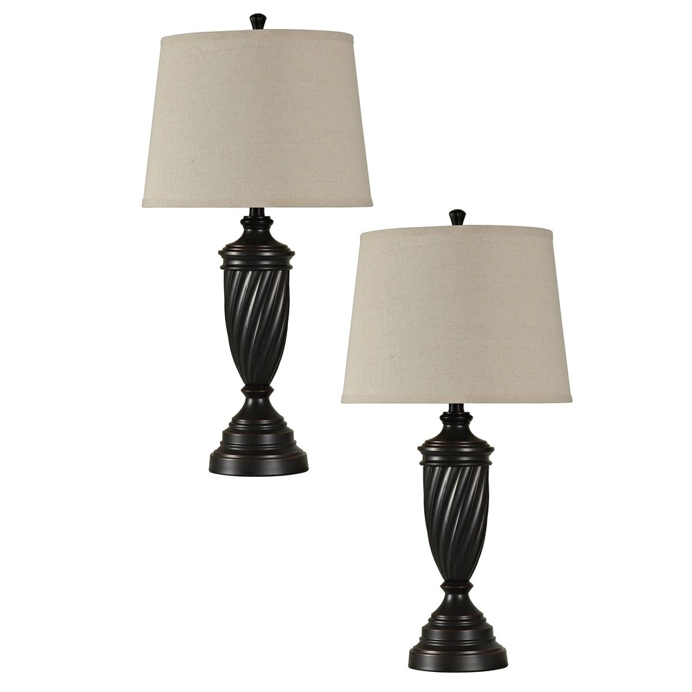 Collective Design 720354121724 Table Lamp, Bronze Wood