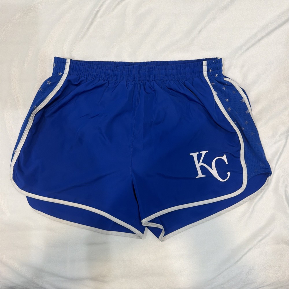 Victoria's Secret PINK Blue Athletic Shorts KC Logo Size Small