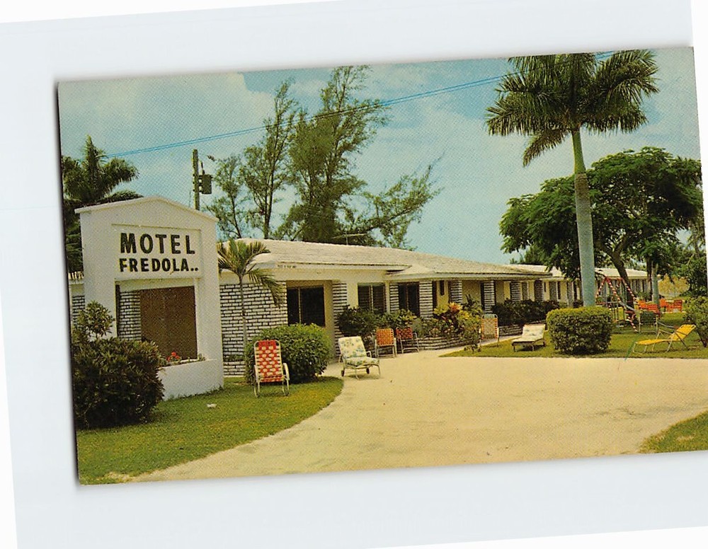 Postcard Motel Fredola Hallandale Florida USA