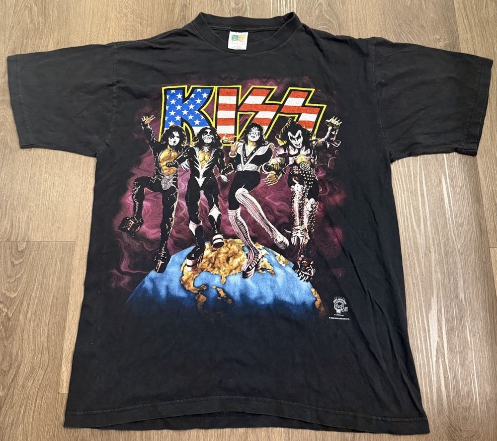 Vintage 1996 LARGE KISS ALIVE/WORLDWIDE World Tour ‘96 Tour T Shirt