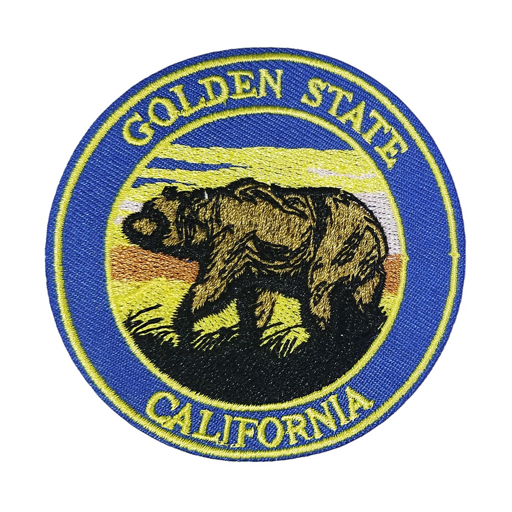 Golden State California Patch Embroidered Iron-on Applique Travel Souvenir Bear