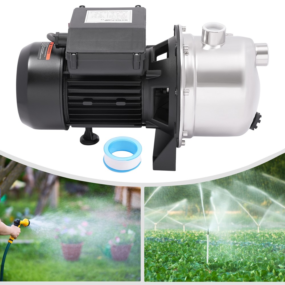 1.2HP Portable Shallow Well Pump, Draining Irrigation Pump for Lawn, Water Pump