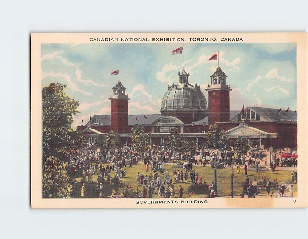 Postcard Governments Building Canadian National Exhibition Toronto Canada