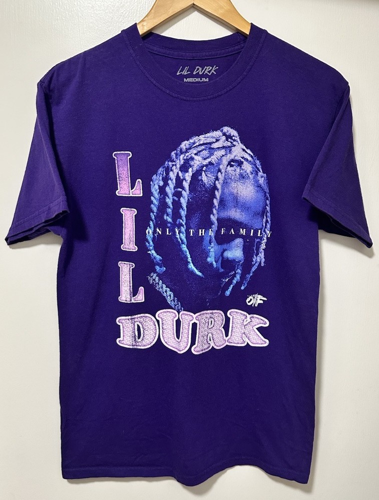 Lil Durk Only The Family Mens Size M Medium Purple Cotton Hip Hop T Shirt