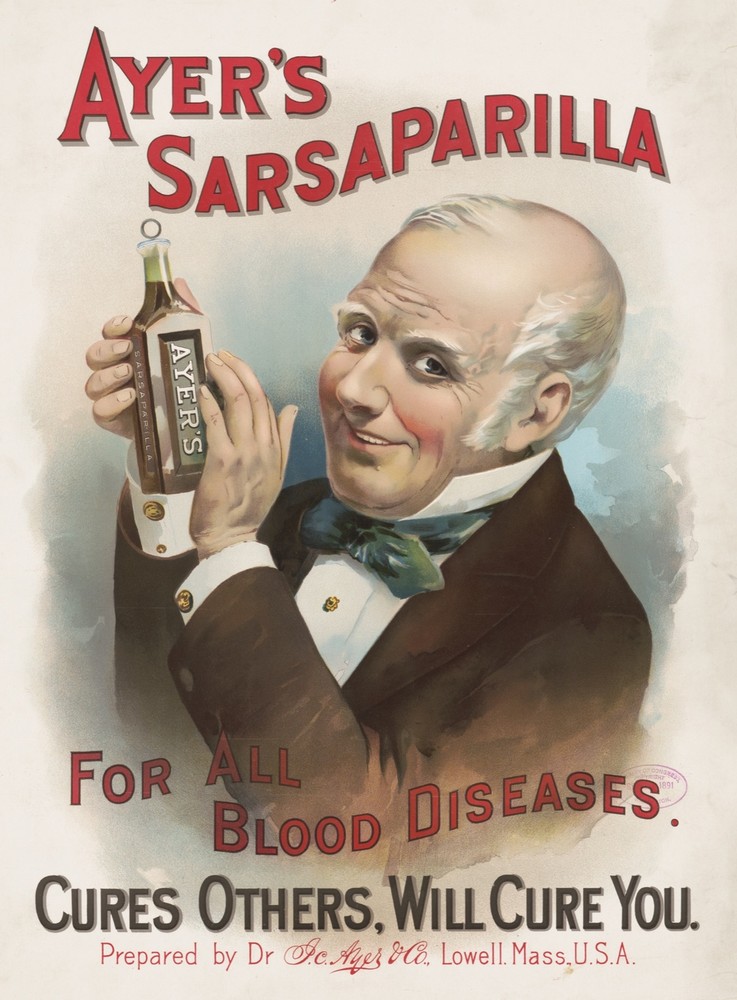 9649.Decoration Poster.Room Wall art.Home decor.Sarsaparilla Victorian medicine