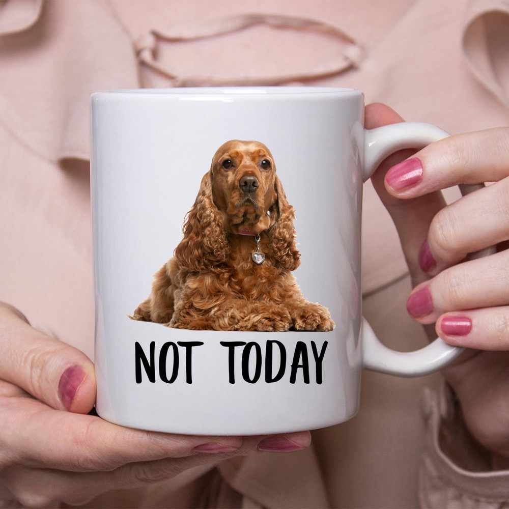 Funny Red Cocker Spaniel Not Today Lazy Dog Mug Gift for Women Dog Moms