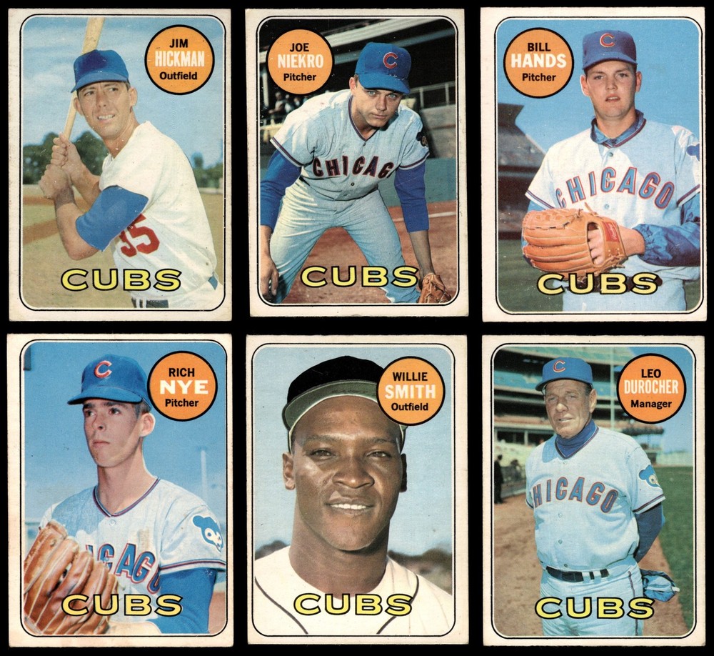 1969 O-Pee-Chee Chicago Cubs Near Team Set 4 - VG/EX 7214823 (6 / 8 cards)