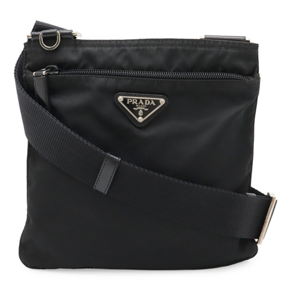 RARE PRADA Triangle Logo Shoulder Bag Crossbody Pouch Nylon No Gusset