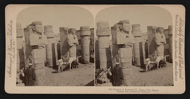 Photo:Upper Nile Egypt Temple of Rameses II 1896 Stereoview