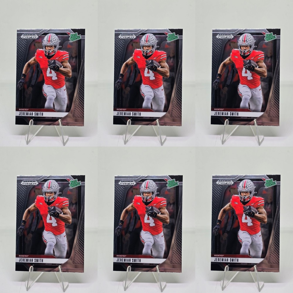 Jeremiah Smith Ohio State 2025 Panini Prizm Draft Picks #160 6 Card RC Lot
