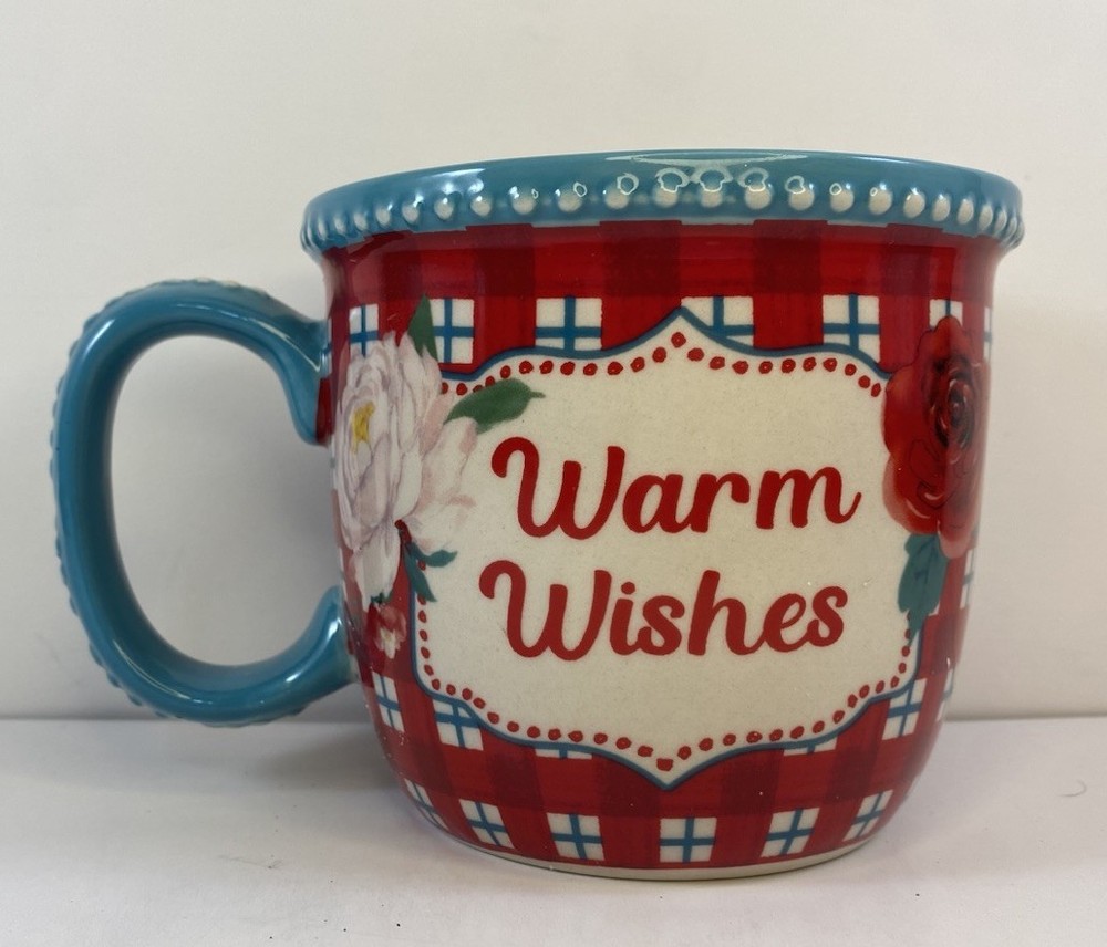 Pioneer Woman Warm Wishes Mug Coffee Cup Christmas Holiday