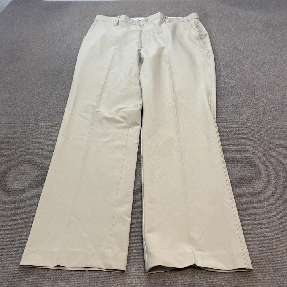 FootJoy Golf Pants Mens 40x34 Khaki Beige Stretch Flat Front Performance Slacks