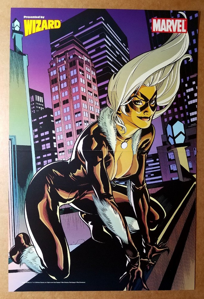 Black Cat Marvel Comics Poster by Terry Dodson - Stylish Superhero Art Print for Fans and Collectors