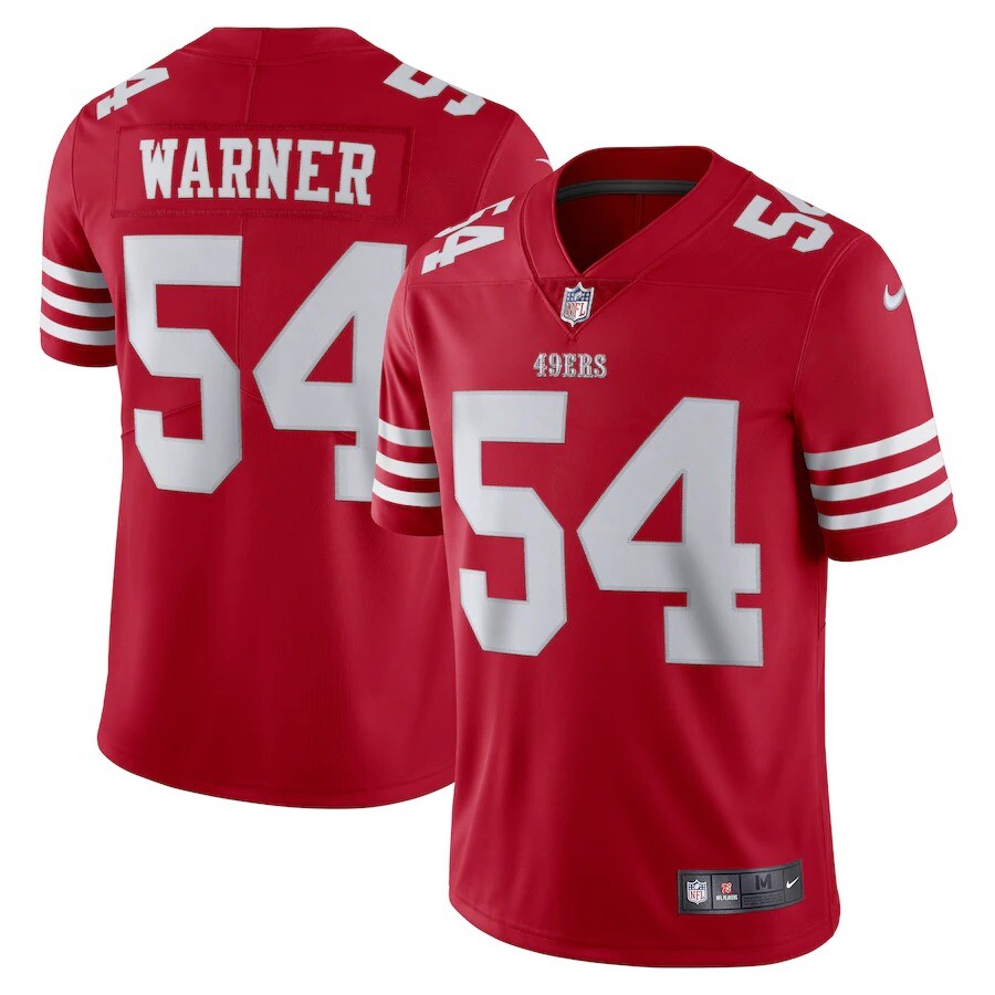 Men's Fred Warner #54 Scarlet Player Game Stitched Jersey