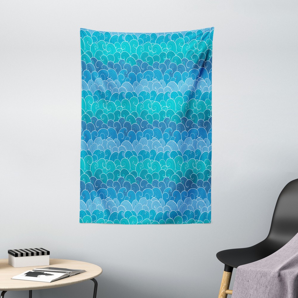 Ocean Tapestry Cartoon Sea Shipping Print Wall Hanging Decor