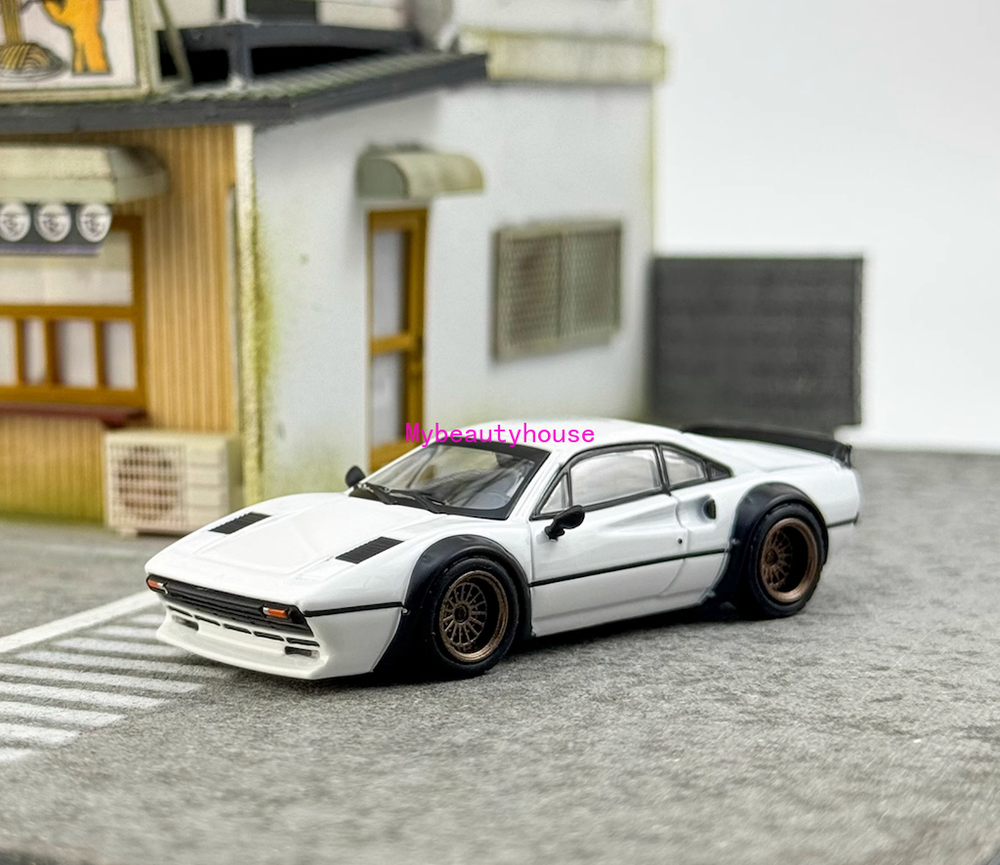 Inno 1:64 White 308 GTB LBWK Coupe Racing Sports Model Diecast Metal Car