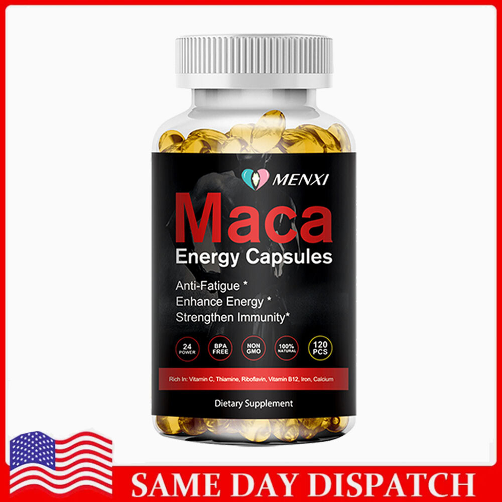 Organic Maca Root Capsules |120 Capsules | Peruvian Maca Extract for Men & Women