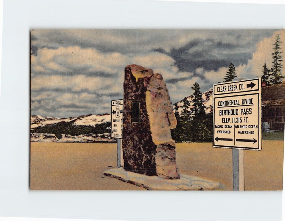 Postcard Markers at the Summit of Berthoud Pass Colorado USA