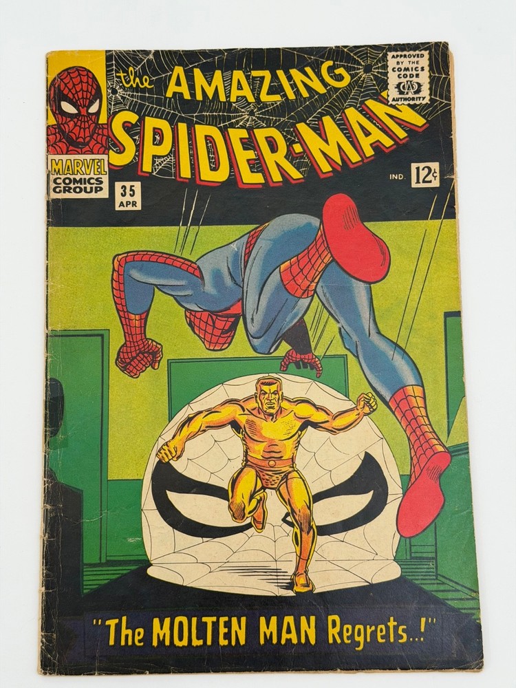 Amazing Spider-Man #35 (1966, Marvel) 2nd App Molten Man, The Molten Man Regrets