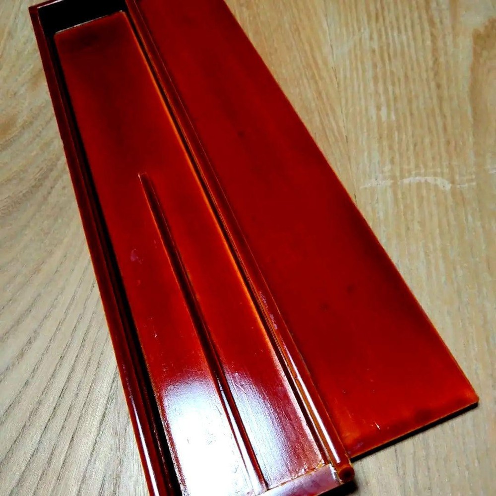 Hida Takayama Shunkei Lacquered Chopstick Box 2 Servings Traditional Japanese