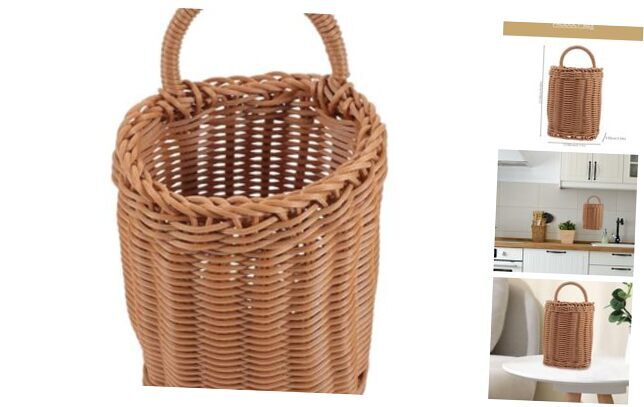 Hanging Wicker Basket Wall Hanging Storage Baskets Flower Basket Organizer