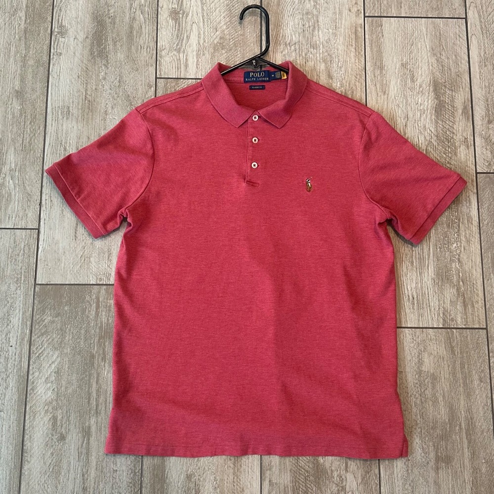 POLO Ralph Lauren Classic Fit Flesh Pony Stretch Men's Med Short Sleeve Shirt