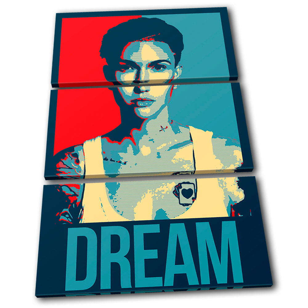 Ruby Rose Dream Abstract Treble Canvas Wall Art Print VA-image