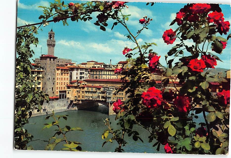 Postcard Old Bridge Florence Italy