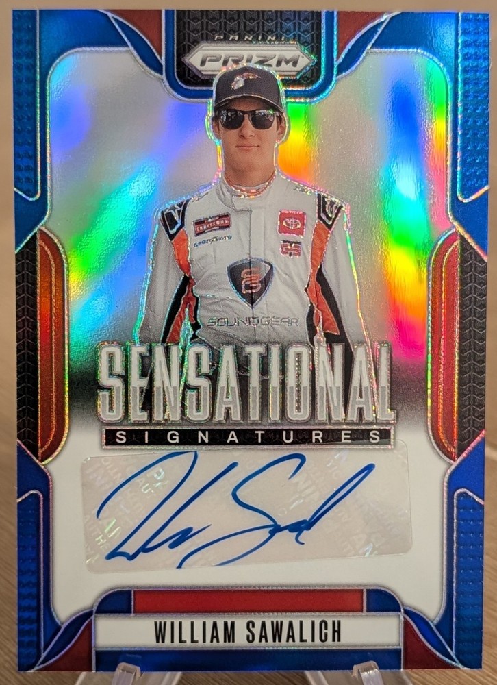 2025 Prizm Sensational Signatures Auto Holo Blue SP 27/49 William Sawalich