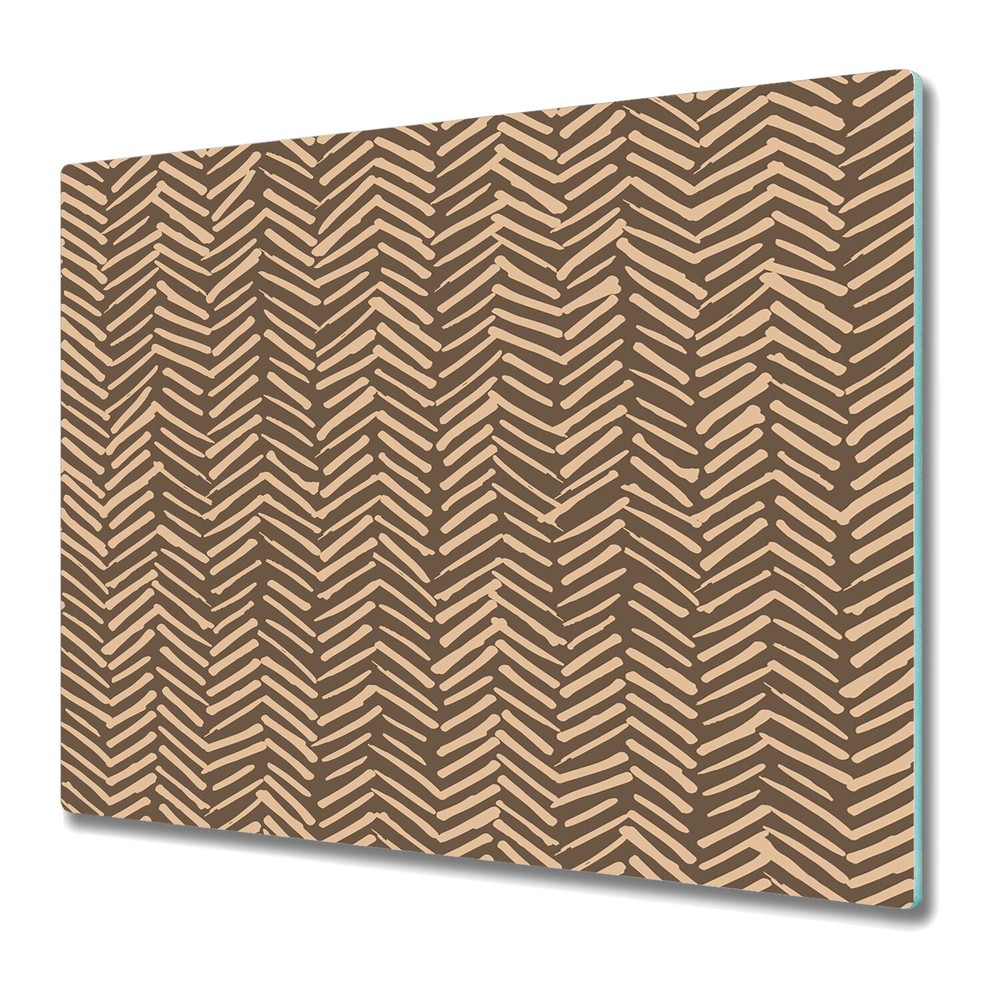 Glass Kitchen Chopping Board Simple Herringbone vinyl Herringbone Hand drawn