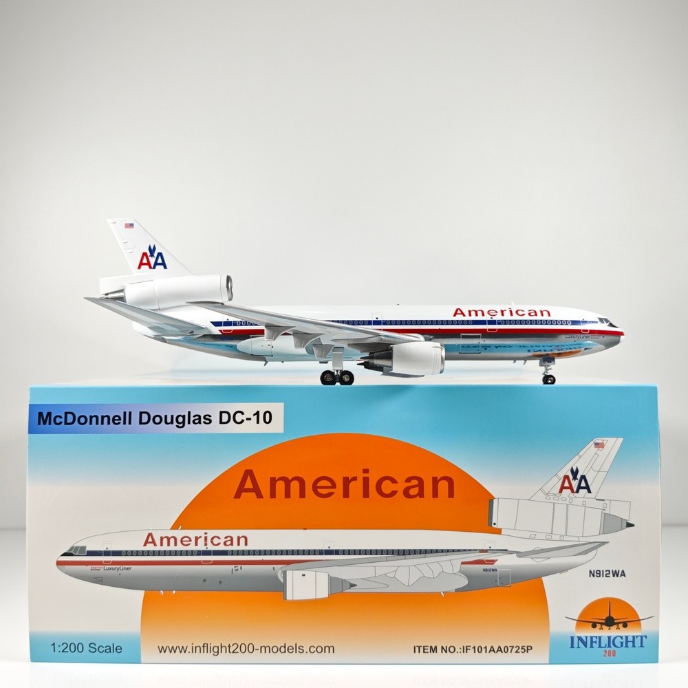 1:200 InFlight American DC-10 N912WA  Airplane Diecast Plane Model