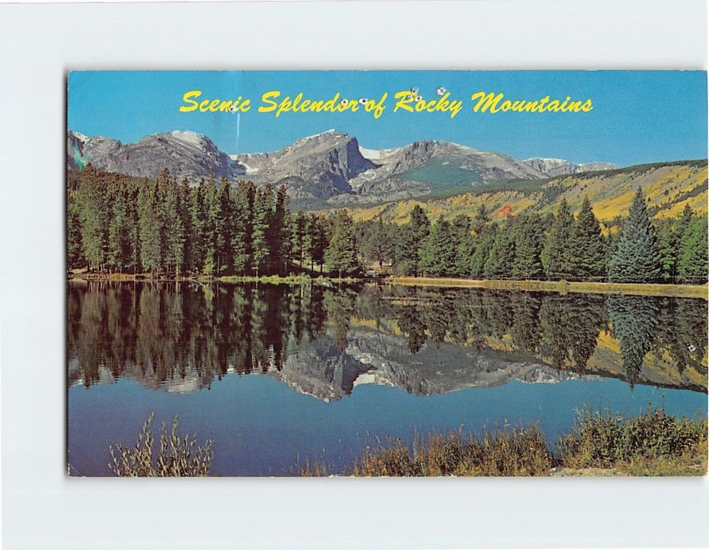 Postcard Scenic Splendor of Rocky Mountains Spragues Lake Colorado USA