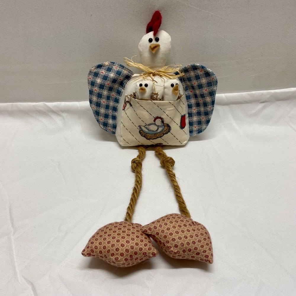 Vintage Country Chicken Mother Hen Shelf Sitter Cottagecore Farmhouse
