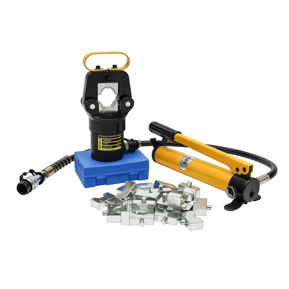 20 Ton Hydraulic Crimper Tool with 12 Dies for Cable Wire Hose Lug Terminal Crimping