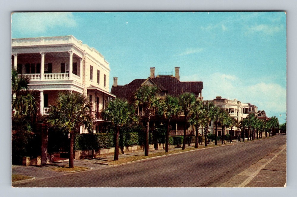 Charleston SC-South Carolina East Battery Street Vintage Postcard Standard Post