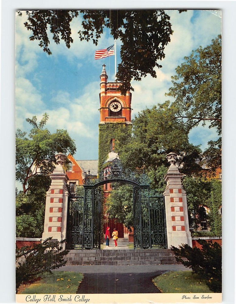 Postcard College Hall Smith College Northampton Massachusetts USA