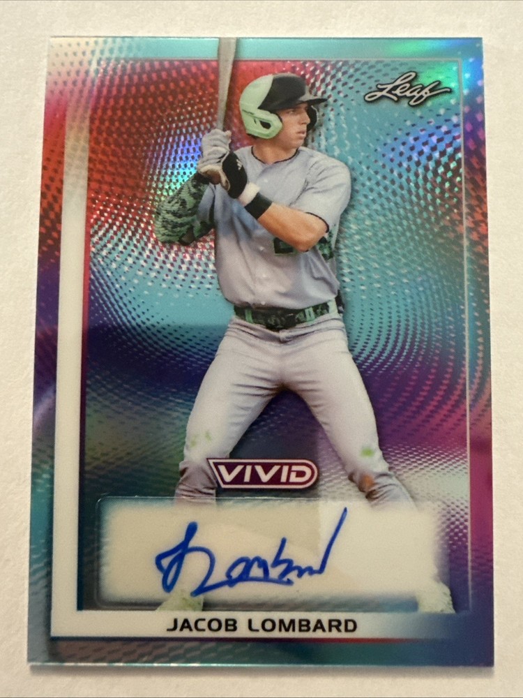 Jacob Lombard 2026 Leaf Vivid Teal Blue Prizm Auto Xrc #24/35 Invest Now